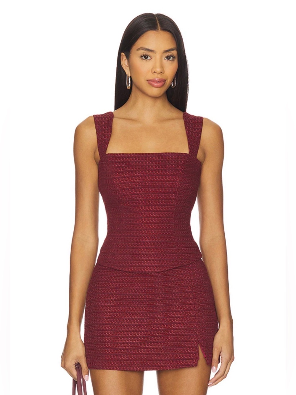 Amanda Uprichard Ceronne Square-Neck Knit Top - NWT - Small (TOP ONLY)